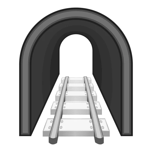 Ikona Rails, czarno-monochromatyczny styl — Wektor stockowy