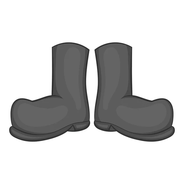 Ikona polowania gumowe buty, czarny monochromatyczny styl — Wektor stockowy