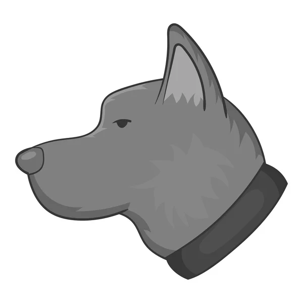 Ikona psa, czarno-monochromatyczny styl — Wektor stockowy