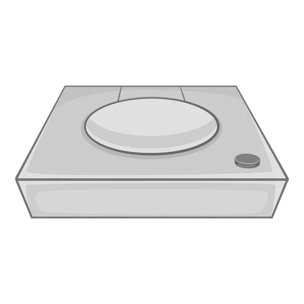 Icono de la consola de juegos, negro estilo monocromo — Archivo Imágenes Vectoriales