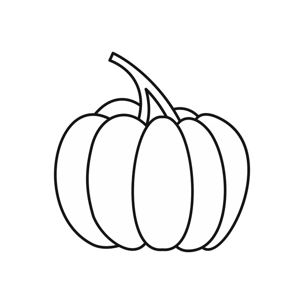 Icono de calabaza de otoño, estilo de contorno — Vector de stock