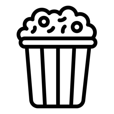 Patlamış mısır paketi simgesi, özet biçimi