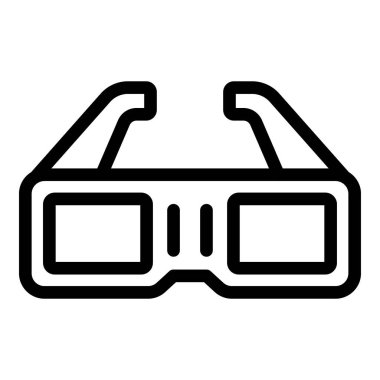 Sinema gözlüğü simgesi, taslak biçimi