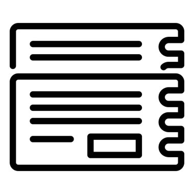 Sinema biletleri simgesi, taslak biçimi