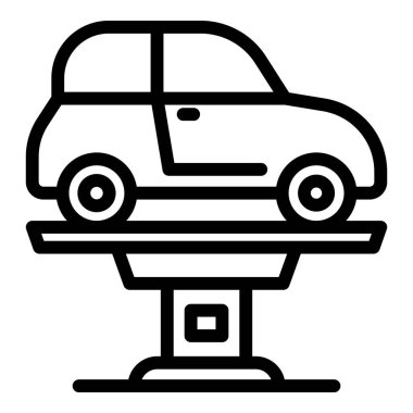 Araç asansörü simgesi, taslak biçimi