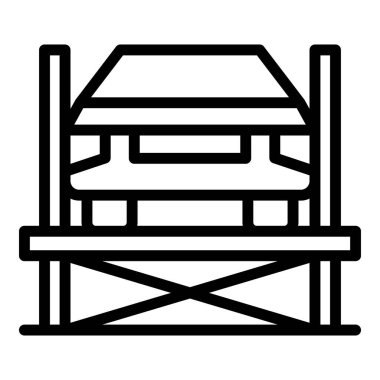 Araba tamir servisi simgesi, taslak biçimi