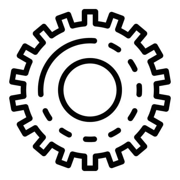 Outil d'engrenage icône, style contour — Image vectorielle