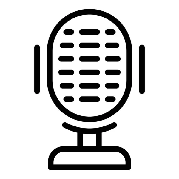 Icono de grabación de audio, estilo de esquema — Vector de stock