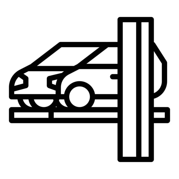 Car lift icon, outline style — Stock Vector