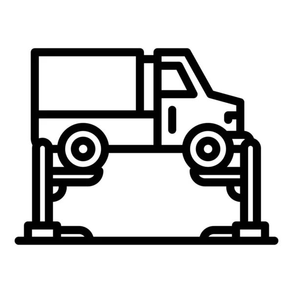 Büyük araba kaldırma simgesi, taslak biçimi — Stok Vektör
