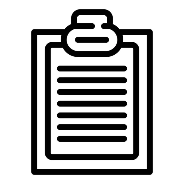 Szenario-Clipboard-Symbol, Umrissstil — Stockvektor