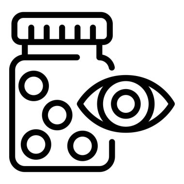 Göz hapları ikonu, taslak biçimi