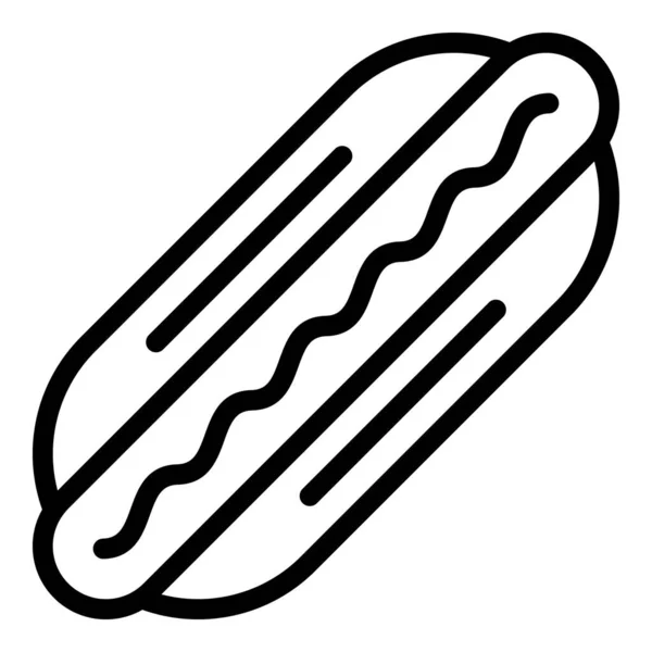 Varmkorv ikon, kontur stil — Stock vektor