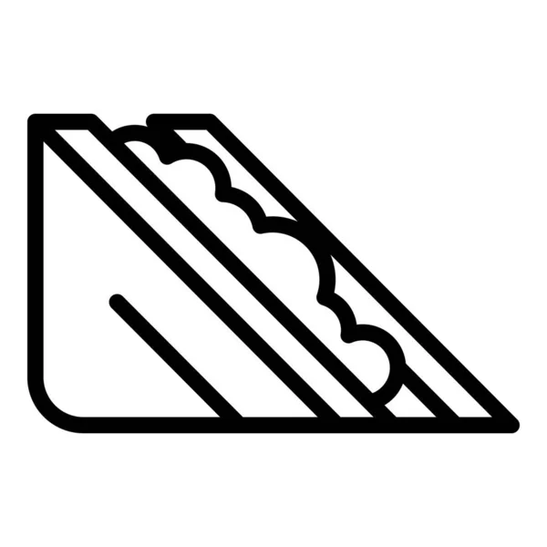 Schinken-Sandwich-Symbol, Outline-Stil — Stockvektor