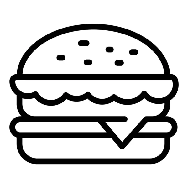 Icono de hamburguesa, estilo de esquema — Archivo Imágenes Vectoriales