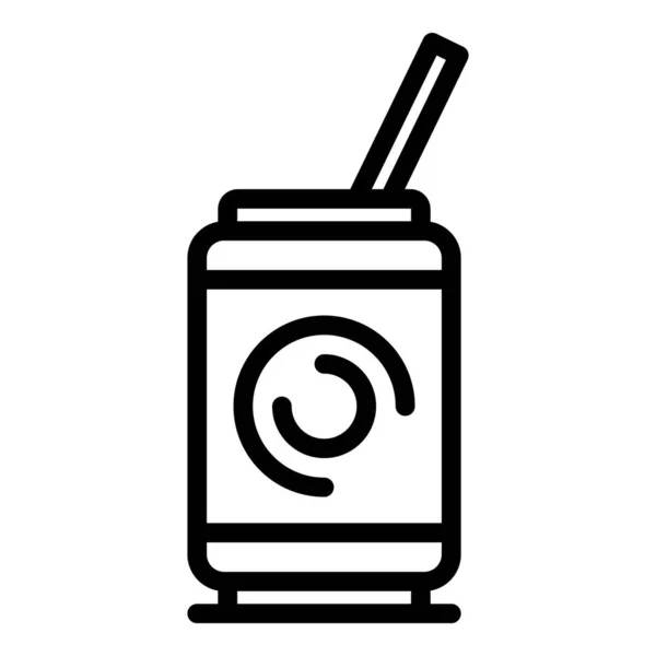 Soda icoon, omtrek stijl — Stockvector