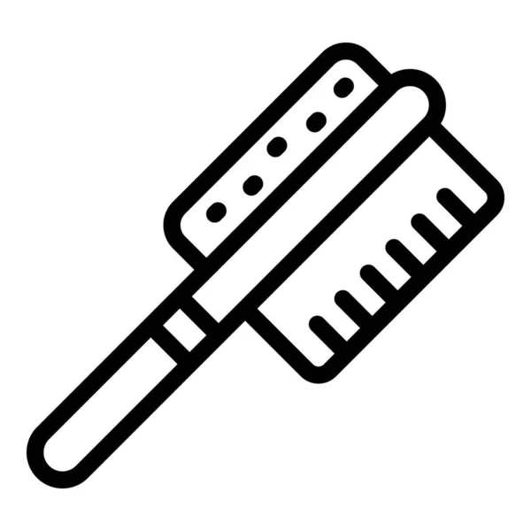 Icono de cepillo de pies, estilo de contorno — Vector de stock