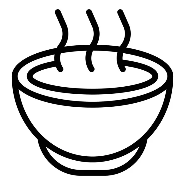 Icono de pie de baño caliente, estilo de esquema — Vector de stock