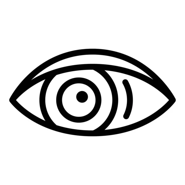 Icône oeil humain, style contour — Image vectorielle