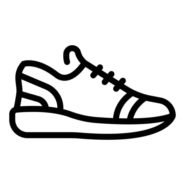 Sneaker-Schuh-Ikone, Outline-Stil — Stockvektor