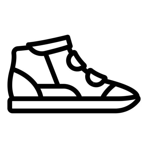 Icono de zapatillas de invierno, estilo de contorno — Vector de stock