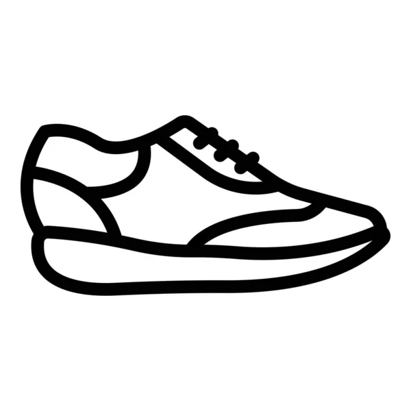 Icona scarpe da ginnastica adolescenti, stile contorno — Vettoriale Stock