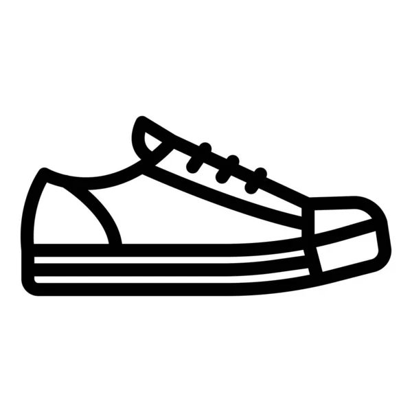 时尚运动鞋图标,轮廓风格 — 图库矢量图片