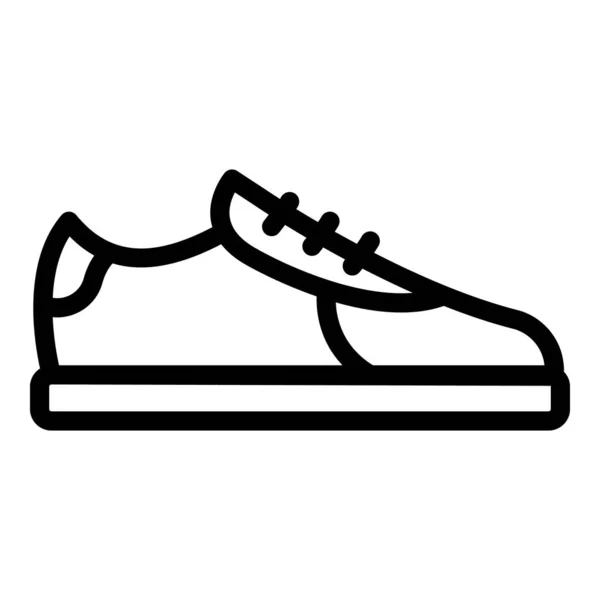 Platform sneakers icon, outline style — Stock Vector