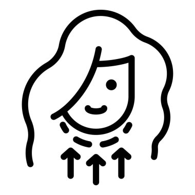 Gülen yüz estetik ameliyat ikonu, taslak biçimi