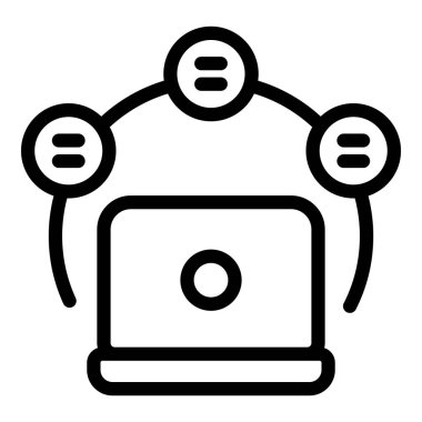 Öğrenci dizüstü bilgisayar simgesi, özet biçimi