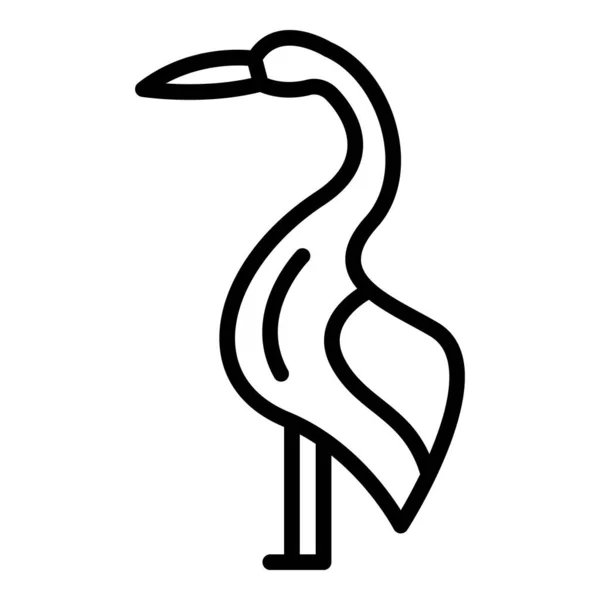Cigogne de livraison icône, style contour — Image vectorielle