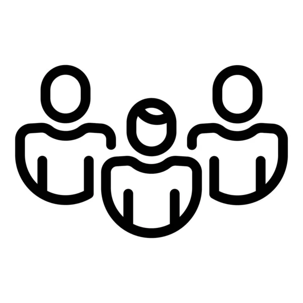 Icono de adaptación de grupo, estilo de esquema — Vector de stock