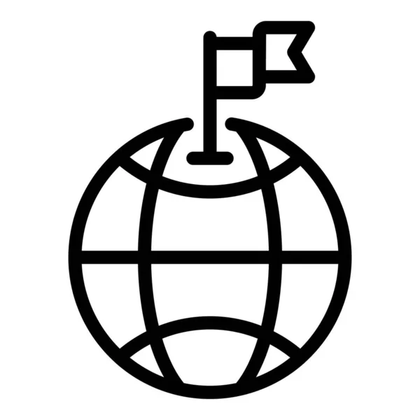Globalna ikona adaptacji, styl konturu — Wektor stockowy