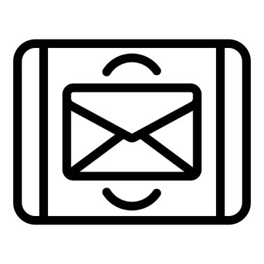 Tablet e- posta isteği simgesi, özet biçimi