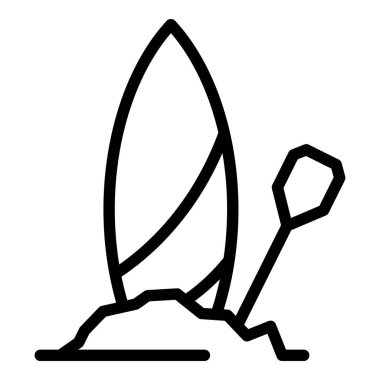 Sport sup sörfü simgesi, özet biçimi