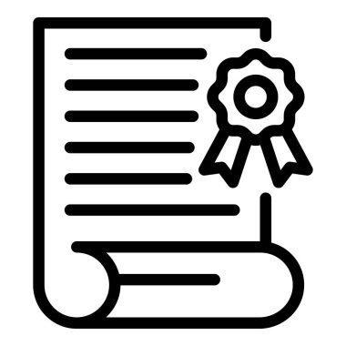 Üniversite diploması simgesi, özet tarzı