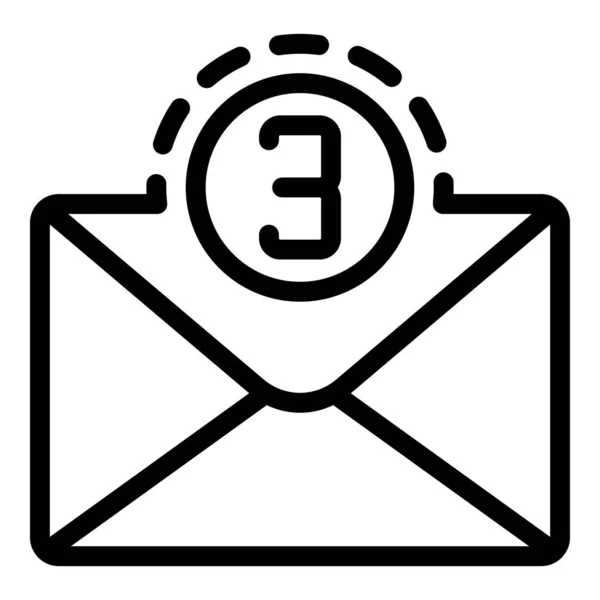 Vollständiges Posteingangssymbol, Umrissstil — Stockvektor