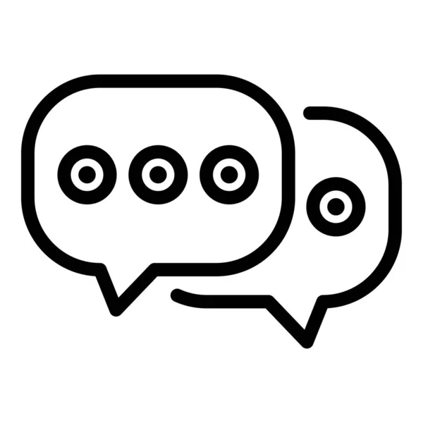 Online chat icoon, outline stijl — Stockvector