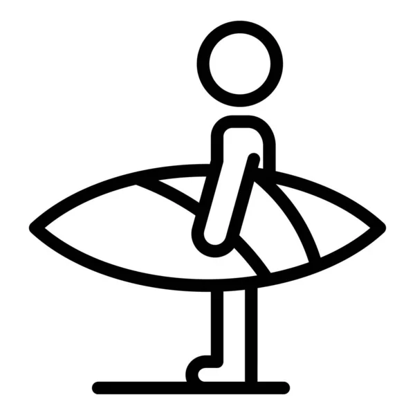 Sup surfen Symbol, umreißen Stil — Stockvektor