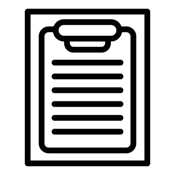 Clipboard examen icono de prueba, estilo de esquema — Archivo Imágenes Vectoriales