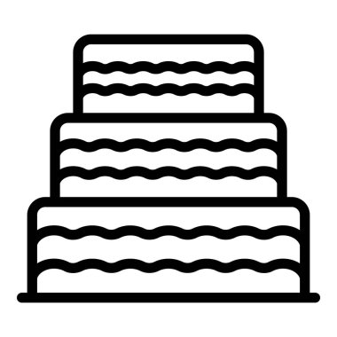 Krema büyük pasta simgesi, taslak biçimi