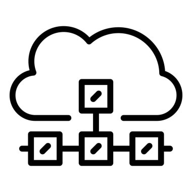 Ağ veri bulut simgesi, özet biçimi