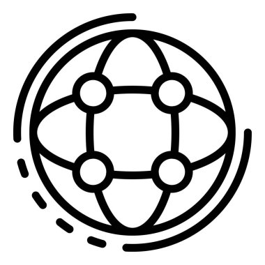 Etkileşim küresel ağ simgesi, özet biçimi