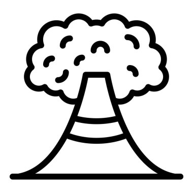 Deprem volkanı ikonu, ana hatları.