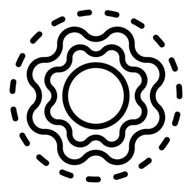 Isınan güneş simgesi, dış hat biçimi