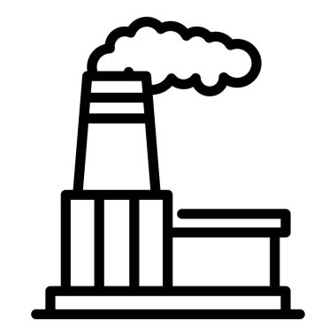 Endüstriyel fabrika ikonu, taslak tarzı