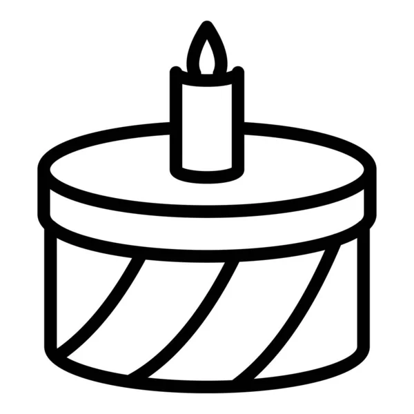 Kid cake icon, outline style — Stock Vector