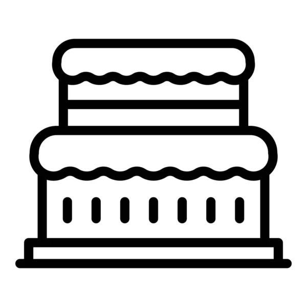 Ícone bolo padaria, estilo esboço — Vetor de Stock