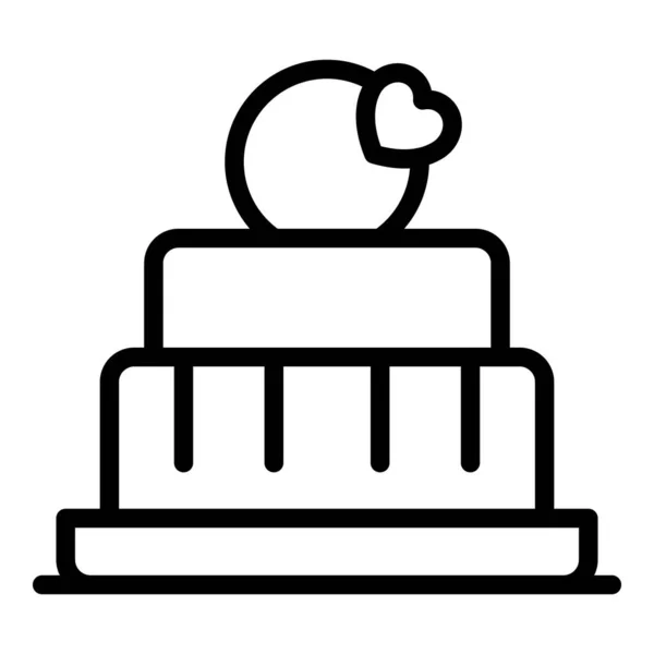 Cocinar icono de la torta madre, estilo de contorno — Vector de stock