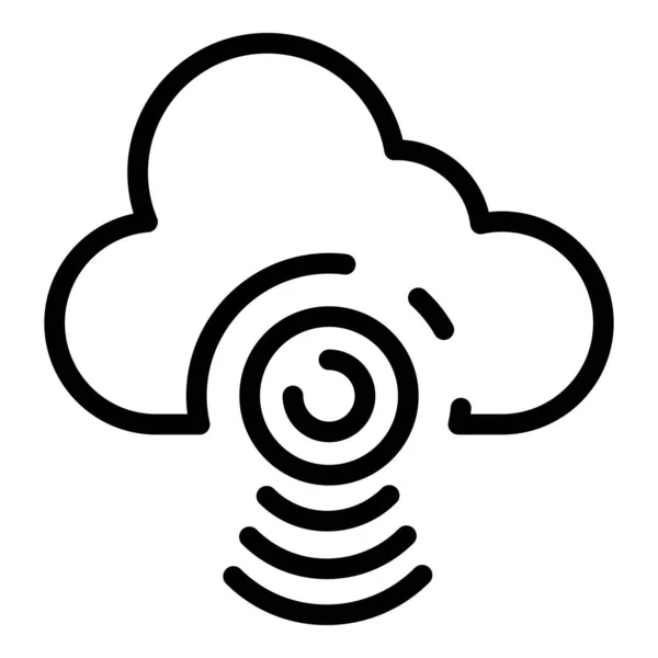 Icono de elemento de nube de datos, estilo de esquema — Vector de stock